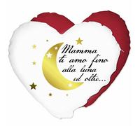 cuscino cuore scritta mamma ti amo fino alla luna regalo festa figli madre