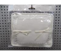 CUSCINO CUSCINETTO PORTA FEDI RETTANGOLARE BIANCO DA RICAMARE A PUNTO CROCE
