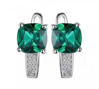 Cuscino Cuscino Orecchini a clip di smeraldo verde simulato per donne