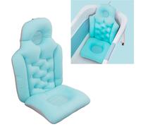 Cuscino da bagno blu per tutto il corpo, sostiene collo e testa, terapi rapida, elastico