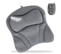 Cuscino da Bagno,Cuscini Poggiatesta da Vasca,Spa Tappeto per Vasca da Bagno con Cuscino Antiscivolo Ventose,Poggiatesta Cervicale con Tecnologia 4D Air Mesh e 6 Ventose,per Vasca da Bagno,Spa