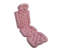 Cuscino da Bagno per Tutto il Corpo, Rete e Particelle di Polistirolo, Lunghezza 132cm, Design Ergonomico, Base Antiscivolo, Rimovibile, per Adulti (Roseo