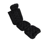 Cuscino da Bagno per Tutto il Corpo, Rete e Particelle di Polistirolo, Lunghezza 132cm, Design Ergonomico, Base Antiscivolo, Rimovibile, per Adulti (BLACK)