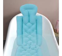 Cuscino da bagno per tutto il corpo, supporto per la schiena, traspirante, rimovibile, accessorio per vasca da bagno per adulti, impedisce lo scivolamento, cuscino per vasca da bagno con forti ventose