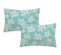 Cuscino da Esterno Impermeabili 40x60 cm Colore Uovo D'Anatra Cuscini Divano 2 pezzi Copricuscini Divano Albero Motivo Impermeabili Velluto Decorativi Copricuscini per Cortile Giardino Autunno qq-1226