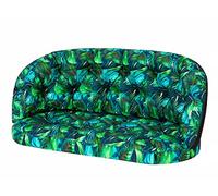 Cuscino da esterno per divano 100x50x38 cm foglie blu - Morbido e resistente, perfetto per il tuo giardino, estate, outdoor, impermeabile, resistente, arredamento esterno, comodo, design moderno.