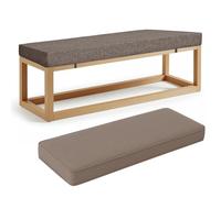 Cuscino da esterno, spessore 5 cm, in lino, per panca da giardino, 170 x 50 cm, perfetto per mobili da giardino, comodo ed elegante