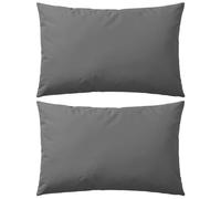 Cuscino da giardino, 2 pezzi, 60 x 40 cm, grigio, resistente all'acqua e ai raggi UV, con chiusura lampo, rivestimento in poliestere, cuscino decorativo per esterni, per giardino, terrazza, balcone