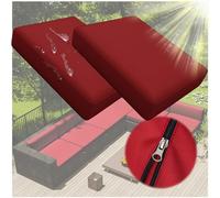 Cuscino da Giardino copertina per Esterni, Set da 2/4/6 PZ Cuscini copertina per Sedie da Esterno Impermeabili copertina Ideale per Interni ed Esterni in Giardino, Cucina (Vino rosso,50x55cm(2PCS))