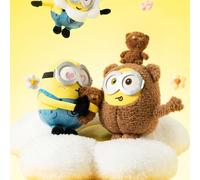 Cuscino da lancio in peluche con personaggi kawaii dei Minions Bob+Tim, complementi d'arredo con stampa anime, giocattolo di peluche per bambini, regalo di compleanno, 28cm/11.1 pollici Tagli UnicaPol
