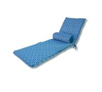 Cuscino da lettino con traversino, 195 x 60 x 5 cm, impermeabile, resistente ai raggi UV e confortevole, materasso per sdraio e bagno di sole, motivo geometrico