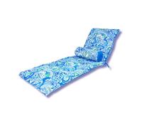 Cuscino da lettino con traversino, 195 x 60 x 5 cm, impermeabile, resistente ai raggi UV e confortevole, materasso per sdraio e bagno di sole, motivo arabesco