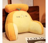 Cuscino da lettura con braccioli, cuscino ortopedico per poggialetto per schiena/collo/supporto lombare, cuscino comfort traspirante per leggere, guardare la TV, giocare,(Size:60*35cm,Color:Giallo)