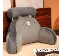 Cuscino da lettura con braccioli, cuscino ortopedico per poggialetto per schiena/collo/supporto lombare, cuscino comfort traspirante per leggere, guardare la TV, gioca(Size:60*35cm,Color:Grigio scuro)