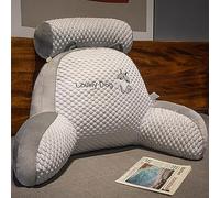 Cuscino da lettura con Staccabile Collo Supporto - Cuscini da letto per Letto Divano - Indietro riposo Cuscino lettura Adulto Cuscini posteriori per leggere,guardare TV,giocare, rilassarsi,Dog-L