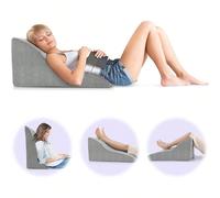 Cuscino da lettura, cuscino a cuneo per letto e divano, cuscino ergonomico per la schiena con maniglia e fodera lavabile, cuscino a cuneo per letto per sostenere la schiena quando ci si rilassa, si le