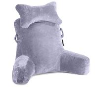 Cuscino da lettura, extra large, 78,7 cm, cuscino per il riposo a letto, con braccioli, per sedersi a letto o sul divano, cuscino da lettura per adulti, per leggere, guardare la TV, giocare