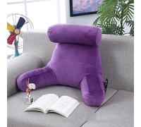 Cuscino da lettura extra large con supporto for il collo e il braccio con memory foam triturato extra riempito, ideale for supporto for la schiena, letto, giochi, lettura, con(Purple,58x40x25CM)