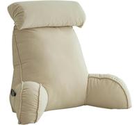 Cuscino da lettura extra large con supporto per braccia e collo, cuscino rimovibile e lavabile, per adulti, perfetto per letto, divano, relax, guardare la TV e giocare (champagne, 75 x 40)