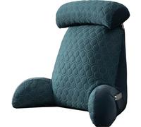 Cuscino da lettura extra large per letto e divano, schienale staccabile con supporto per il collo, cuscino lavabile per leggere, rilassarsi, guardare la TV e giocare - blu scuro (76,2 x 58,4 cm)