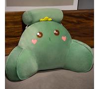 Cuscino da lettura in peluche supporto schiena cuscino coccole braccioli bambini adulti divano sedia schienale sedersi giocare guardare la TV cuscino per sit-up cuneo rotolo (Size:75×50cm,Color:Verde)
