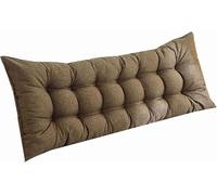 Cuscino da lettura multifunzionale marrone, cuscino di supporto lombare per testiera letto, divano, chaise longue, 170 x 50 x 10 cm, schienale morbido e confortevole