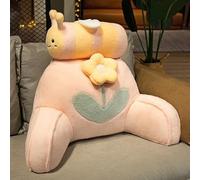 Cuscino Da Lettura Per Bambine Per Letto Cuscino Di Peluche A Forma Di Cartone Animato Adorabili Cuscini 2 In 1 Per Schienale Con Braccioli Supporto Per Il Collo Cuscino Le(Size:60X45cm,Color:Rosa)