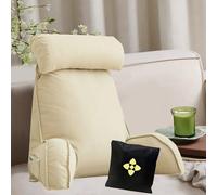 Cuscino da Lettura per la Schiena con bracciolo, Cuscino di Supporto con braccioli, Cuscino Schienale Divano, Cuscini Lettura Letto Per leggere sul letto e sul divano e guardare la TV 75cm×40cm×58cm