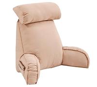 Cuscino da lettura per letto e divano, per giocare rilassante, guardare la TV, 75 x 60 x 20 cm, cuscino lombare di supporto con fodera rimovibile, rotolo per il collo, cuscino per schienale per adulti