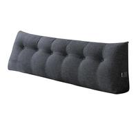 Cuscino da lettura per letto o divano a triangolo, cuscino per schienale e divano, cuscino per testiera da letto, cuscino rimovibile imbottito per maggiore comfort, 180 x 50 x 20 cm, grigio diva