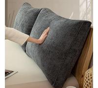 Cuscino da lettura Recular morbido e traspirante, supporto per la schiena, per letto, divano e sedia, con fodera rimovibile e lavabile, cotone PP nero, 60 x 60 x 10 cm, 1 pezzo