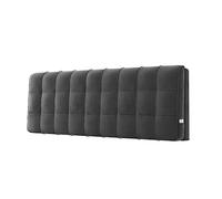 Cuscino da lettura trapuntato con bottoni, grande cuscino di supporto per la gravidanza, cuscino da parete, testiera imbottita, per camera da letto, schienale nero, senza comodino, 150 cm/queen size