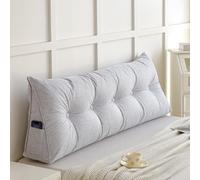 Cuscino da lettura triangolare, 200 x 50 x 15 cm, ideale per letto o divano, supporto lombare, cuscino per testiera, comodo tappetino da lettura, design ergonomico