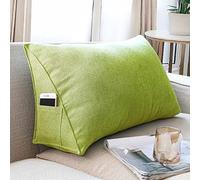 Cuscino da lettura triangolare, cuscino a cuneo per divano TV, 60 x 35 x 20 cm, supporto di posizionamento, cuscino per schienale per divano letto divano letto con rivestimento rimovibile e lavabile