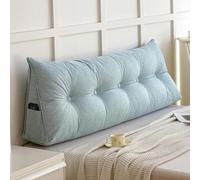Cuscino da lettura triangolare per letto o divano, 180 x 50 x 15 cm, cuscino di supporto per la schiena, cuscino per testiera, cuscino ideale per supporto lombare, tappetino da lettura, comodo e