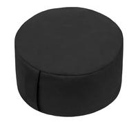 Cuscino da meditazione Relaxdays, yoga e mindfulness, rivestimento sfoderabile, HD: 13 x 33 cm, zafu, cotone, nero