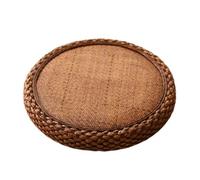 Cuscino da meditazione rotondo intrecciato a mano, cuscino da pavimento for meditazione, cuscino da pavimento in paglia, pouf, cuscino da yoga in tatami, tappetino da pavimento, cuscino da pavimento i