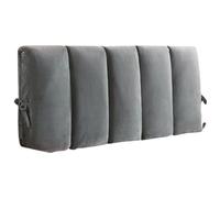 Cuscino da parete imbottito per testiera del letto, cuscino lungo per testiere in metallo, per letto matrimoniale, morbido, grigio scuro, 180 x 55 cm, elegante decorazione per camera da letto