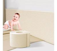Cuscino da Parete per Letto, Pannello da Parete, Cuscino da Parete, Autoadesivo, Protezione da Parete, Protezione per Bordi, a Prova di Bambino,Beige,40cmx200cm