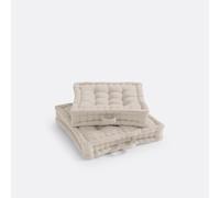 Cuscino da pavimento cotone riciclato, Scenario Bianco 50 x 50 x 10 cm