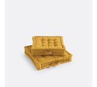 Cuscino da pavimento cotone riciclato, Scenario Giallo 38 x 38 x 10 cm