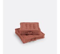 Cuscino da pavimento cotone riciclato, Scenario Marrone 38 x 38 x 10 cm