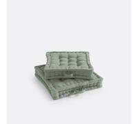 Cuscino da pavimento cotone riciclato, Scenario Verde 50 x 50 x 10 cm