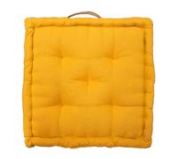 Cuscino da pavimento giallo 45x45x10 cm Giallo