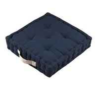 Cuscino da pavimento in cotone blu navy, 43 cm