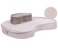 Cuscino da pavimento Pouf per bambini NILI Beige chiaro Velluto