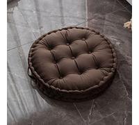 Cuscino Da Pavimento Rotondo Cuscino Da Pavimento Grande In Velluto Olandese Tinta Unita Per Adulti Soggiorno Camera Da Letto Aula Meditazione Yoga All'Aperto Grande Cuscino Da Pavimento,marrone,60cm