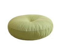 Cuscino da pavimento rotondo in cotone e lino, cuscino meditazione for balcone, finestra a bovindo, camera letto, cerimonia del tè, yoga, divano, seduta Per Meditazione, All'aperto(Green)