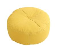 Cuscino da pavimento, spesso, per finestre, per meditazione, yoga, decorativo, per soggiorno, tatami, camera da letto, per soggiorno, tatami, camera da letto (giallo, rotondo)