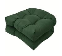 Cuscino da Salotto, Cuscino per Sedia per Mobili In Rattan Set di 2 Cuscini per Seduta Trapuntati Cuscini per Sedia da Giardino Impermeabili 48x48x10 cm Cuscino per Sedia a Forma di U In Vimini(Dark G